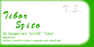 tibor szito business card